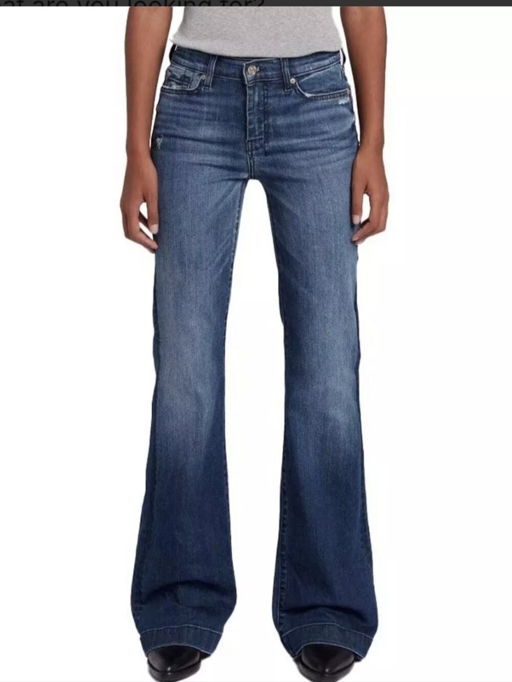 7 For All Mankind Women’s Boot Cut Jeans - Dark Blue Wash